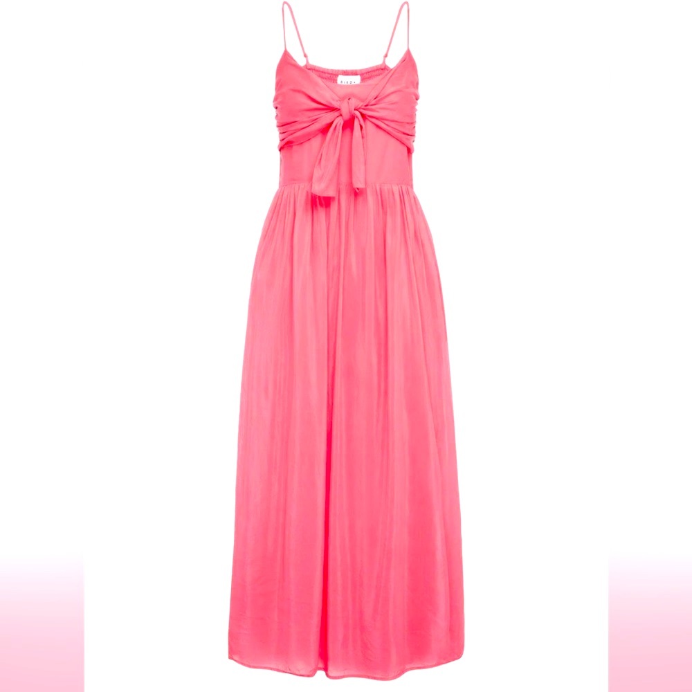 NEW bird & knoll bayou dress hibiscus pink maxi large